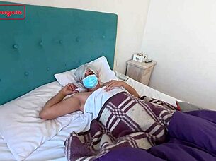 Petite whore rides cowgirl in sensual roleplay cosplay!