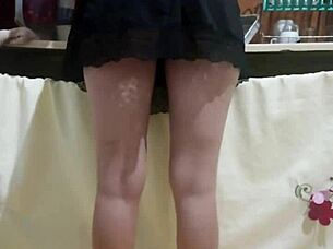 Hired Brazilian maid hotter in person with tight shorts exciting me