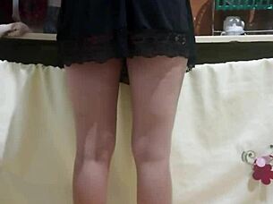 Hired Brazilian maid hotter in person with tight shorts exciting me