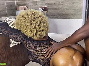 stepfather fucked me in the kitchen with his big black cock while water ran 😏💦