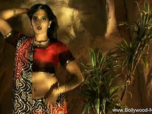 Watch This Dreamy Indian Brunette Rip Her Clothes Off In Seductive Striptease!