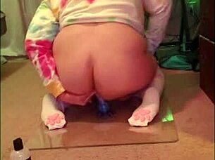 needy chubby femboy tries bad dragon dildos first time