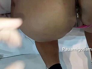 Two wild chicks take on interracial action, pounding pussy and ass hard.