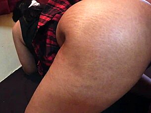 curvy big booty malay girl takes big black cock doggystyle from stepuncle quickly.