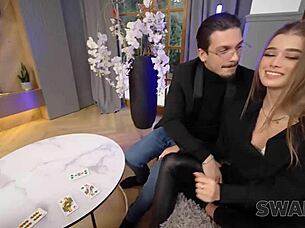 emotional lesbian seduction of curly teen masseuse by busty client