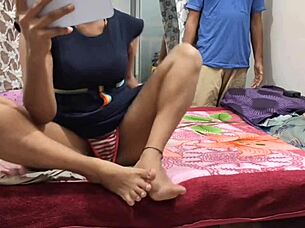 desi bhabhi intense scene with amateur performers