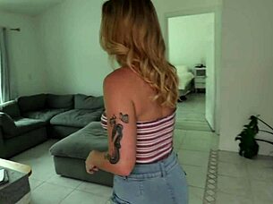 Fucking Cheating Blonde Housewife with Big Tits While Husband's at Work