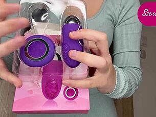 Hungarian babe flaunts big tits and huge ass while teasing with pink toy in sexy european scene