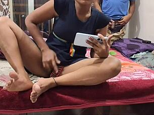 desi bhabhi intense scene with amateur performers