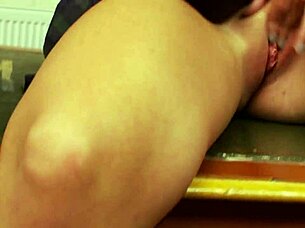 alexa andreas strips to her school tie and gets fucked with a creampie