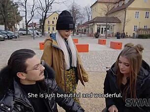 emotional lesbian seduction of curly teen masseuse by busty client