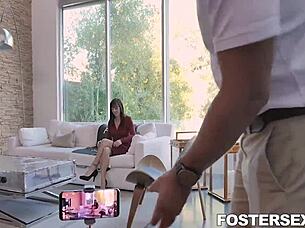 i'm petite alex coal punished in garage after family photo.