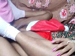 christmas special: brother-in-law fucks sister-in-law for the first time in sexy salwar suit