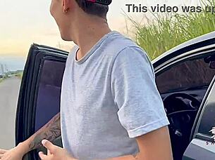 Savannah watson fulfills huge blowjob fantasy for uber driver in car