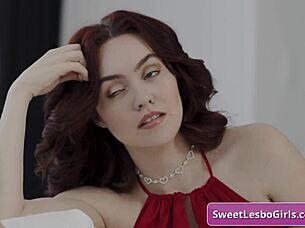 redhead teen seduces blonde friend