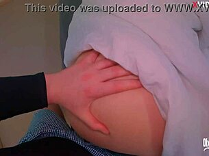 Stepbrother sneaks into stepsister's bedroom quietly.