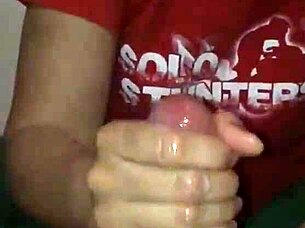 watch this big cock stroke a huge load of cum