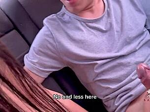 Savannah watson fulfills huge blowjob fantasy for uber driver in car