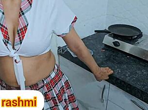 Hot Sexy Nurse Gets Hardcore Doggy Style Kitchen Sex Bent Over