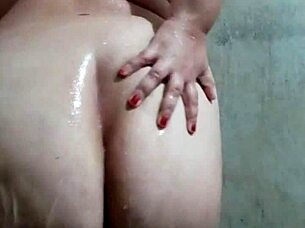 Curvy Latina BBW Enjoys a Relaxing Shower in the Bathroom