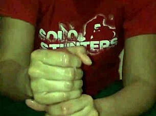 watch this big cock stroke a huge load of cum