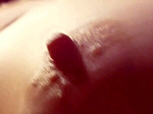 homemade milf cums on her tits then uses dildo for hardcore play