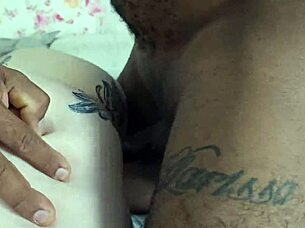 Friend visits while husband is away for passionate sex