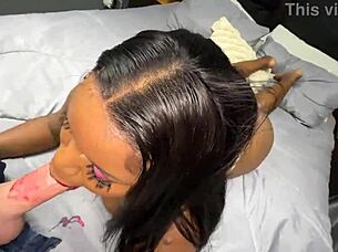 ebony gagged on white cock, begged for backshots cumshot