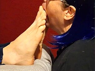 She really enjoys sucking on my toes during our intimate sessions