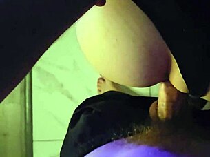 young babe moans loudly in kitchen with tight pussy 😍