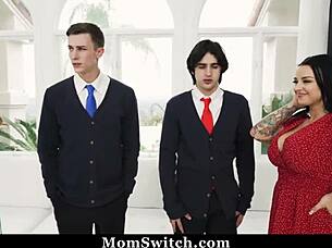 Stepson gets wild help from stepmoms to talk to girl!