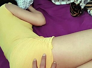 hey, stepmom in miniskirt moans loud outdoors