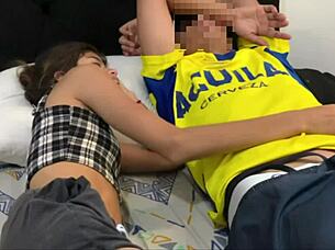 Unplanned Bed Sex with Submissive Stepsister: First Time Kissing, Dirty Talk, and Homemade Submission