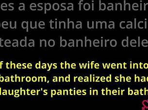 Why is the scoundrel husband assfucking his young brunette stepdaughter with a monster cock so intensely?