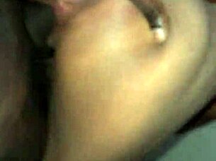 Skinny girl with huge tits takes lots of cum.