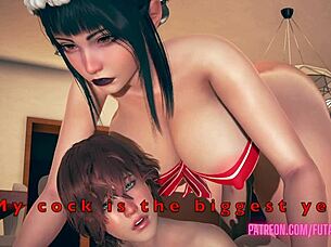 Futa Naughty List Dominates Male With Intense Gangbang Action