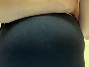 My slut stepmom shows big milky tits in the shower