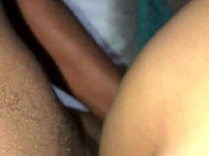 Skinny girl with huge tits takes lots of cum.