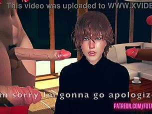 Futa Naughty List Dominates Male With Intense Gangbang Action