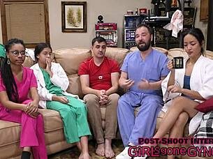 Aria Nicole gets catheterized by Doctor Tampa in the hospital