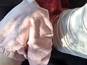 Rose feels intense emotions during intimate adventure with blowjob and cowgirl in car