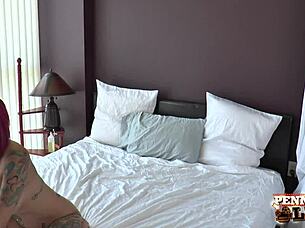 Hot Redhead Penny Pax Engages In A Threesome With Anna Belle Peaks And Big Cock