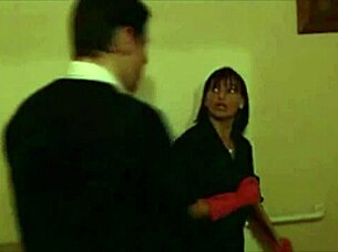 the italian maid cleans for the student