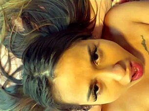 A young 18+ girl jerks off on camera for her first porn test video