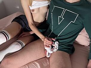 i's the militry husban' with the bigest cockk pt1. my bbw wife bends over for deepthroat blowjob.