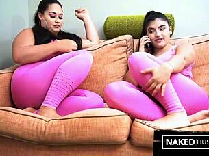 Latina Roommates Share Huge BBC With Their Mouths!