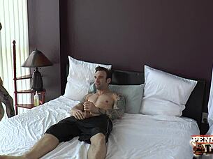 Hot Redhead Penny Pax Engages In A Threesome With Anna Belle Peaks And Big Cock