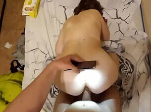 i's fuckin' my slutty blond momy in cowgirl position.