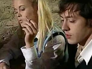 the italian maid cleans for the student