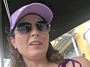 upskirt wife helena price flashes pussy in public, caught on cam